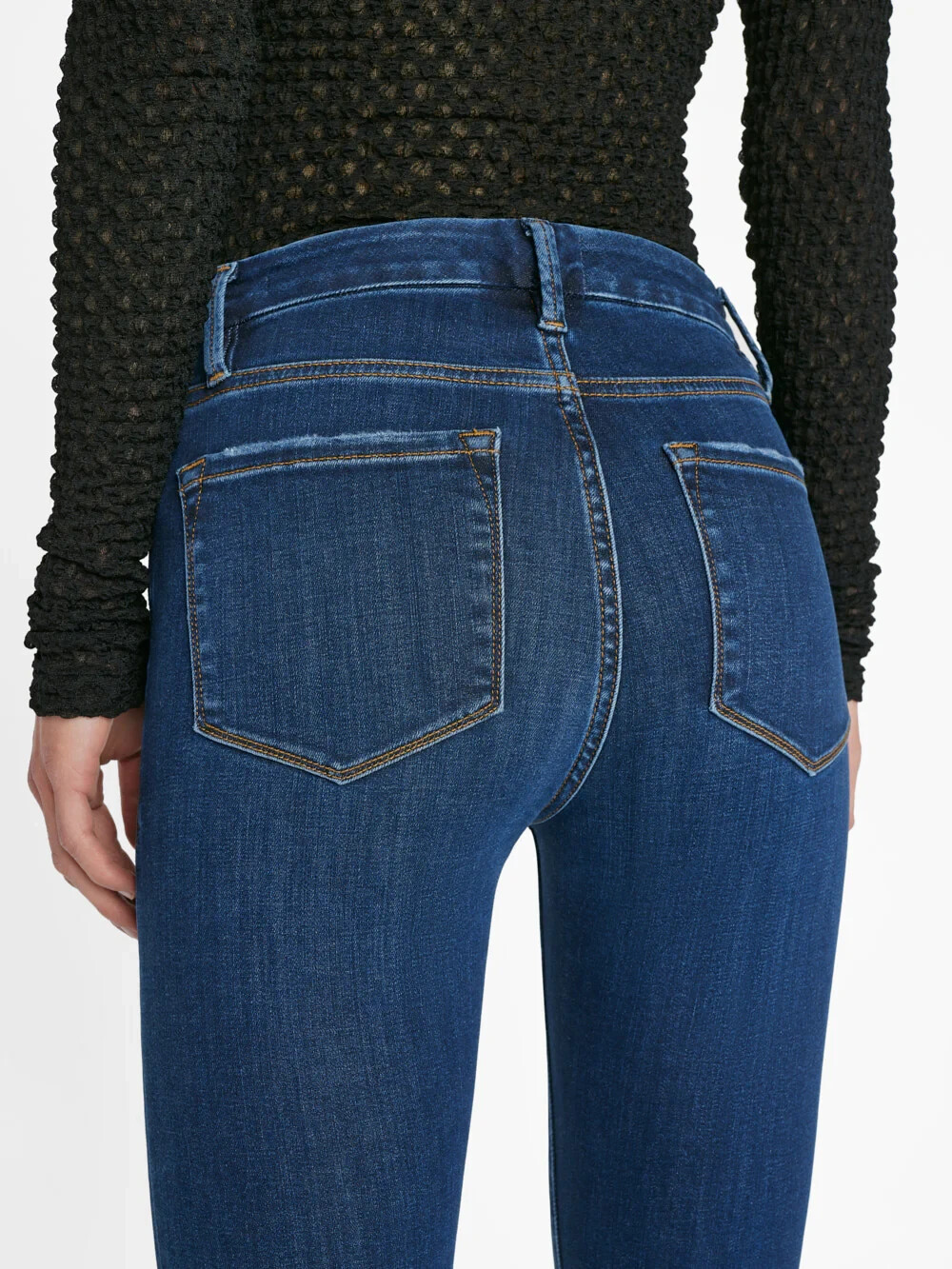 Frame Le Crop Mini Boot in Majesty Stretch Denim High Rise Womens Size 26 image 5