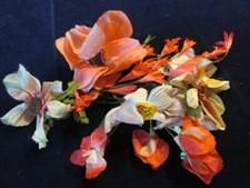 Vintage Millinery Flower Collection Pink Salmon Shades 2-4" German H4126