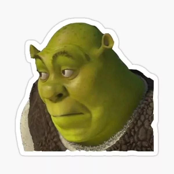 Shrek Fan Made Face Ogre Fiona Dirty Swamp Green Decal Sticker