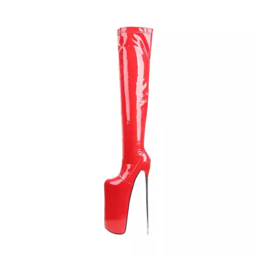 35-47 Übergröße 30 cm super hoher Stilettoabsatz Damen & Plateau Overknee Stiefel Reißverschluss - Bild 30 von 31