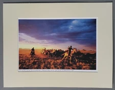 Marlboro Philip Morris Cowboy Horse Round Up PROMOTIONAL THANK YOU matted print 