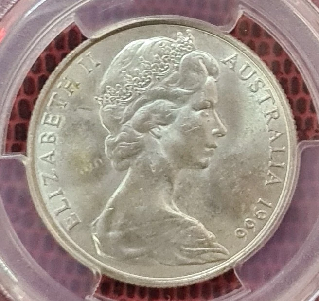 1966 AUSTRALIA Fifty Cents 50c PCGS MS62 UNC【KM#Pn29】 - Image 3 of 4