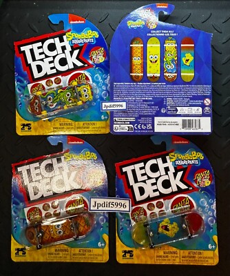 BOB FOUNDATION デザイン　4点セット Tech Deck Santa Cruz Spongebob SquarePants Nickelodeon Set Of 4 | eBay