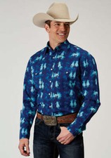 New Men's Roper HAWAIIAN OMBRE PRINT WESTERN SHIRT w/ Snaps Size S M L XL