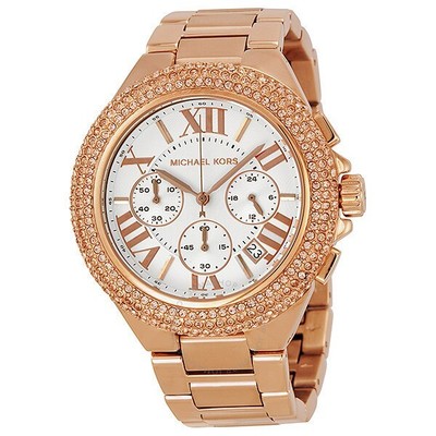 NIB Michael Kors Camille Rose Gold White Dial Ladies Watch MK5636