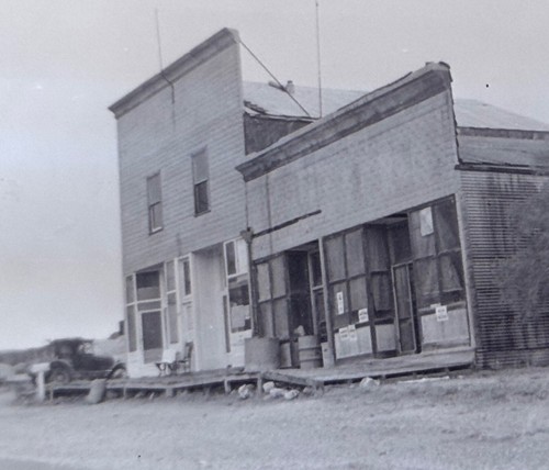 PHOTO NEGATIVE Aurora Nevada Old Storefront Building Desert Ghost Town Mining