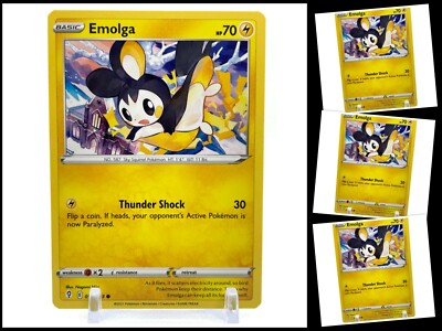 pokemon sword and shield evolving skies card list price Pokemon Sword & Shield EVOLVING SKIES 057/203 Emolga 4X Mint/NM TCG Playset  X4