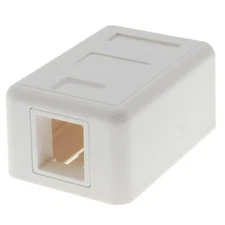 1 Port Blank RJ45 CAT Network Surface Wall Mount Box For Insert Keystone Jack