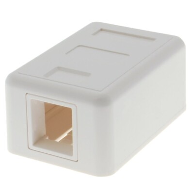 1 Port Blank RJ45 CAT Network Surface Wall Mount Box For Insert Keystone Jack