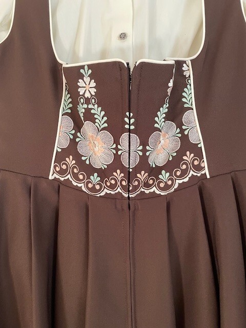Brown Ernst Licht German Dirndl with Blouse and