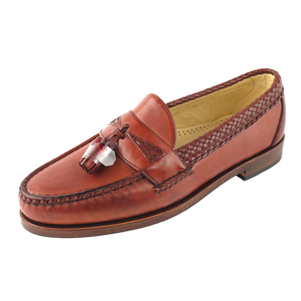 NEW Old Stock ALLEN EDMONDS Maxfield Tassel Loafers 9 D Chestnut