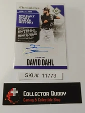 David Dahl Autograph 2017 Panini Chronicles #CA-DD SKU#11773