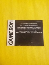 Game Boy Consumer Information And Precautions Booklet Fold Out H/DMG-USA-4