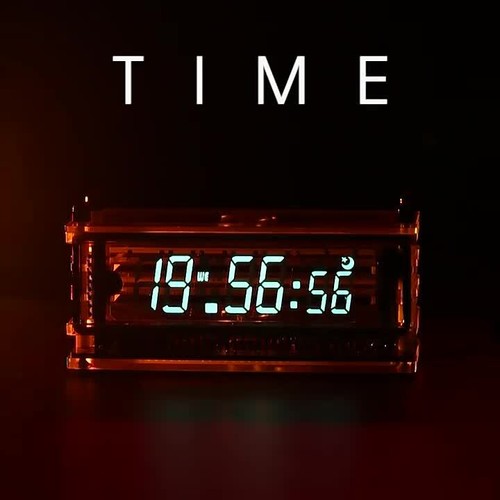 VFD Tube Alarm Clock RGB LED Display Digital WIFI Decor Clock Refer Nixie Tube - Video 1 of 1