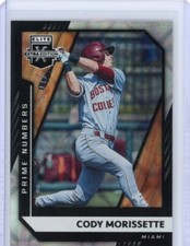 2021 Elite Extra Edition Cody Morissette Prime Numbers #d /72 Miami Marlins
