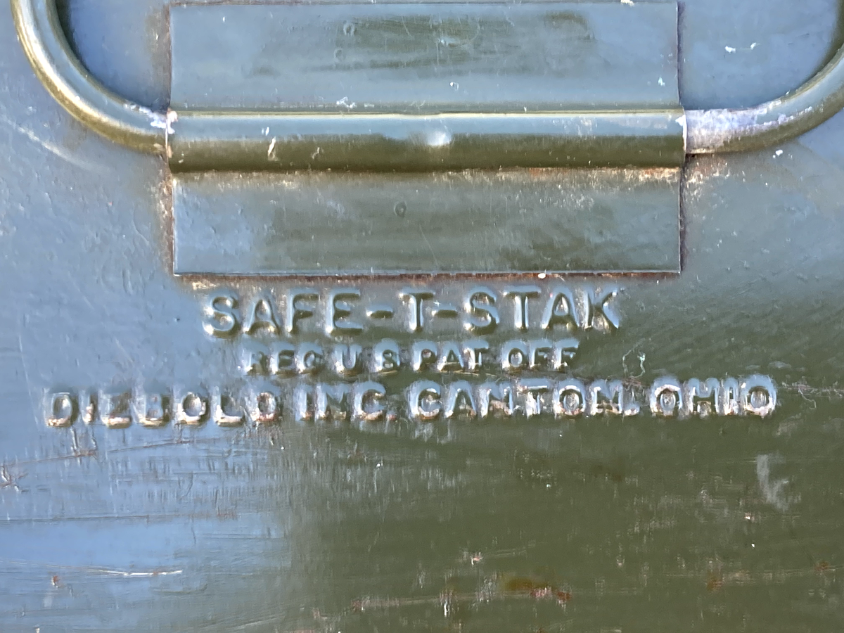Vintage Safe-T-Stak Single File Drawer Metal Cabinet 24x13x11