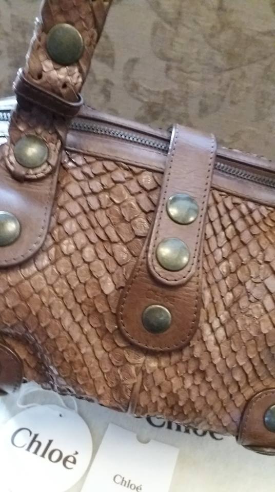 Genuine Chloe Anaconda Skin Silverado Tote Hand/ Shoulder Bag ~ Pre-loved image 3