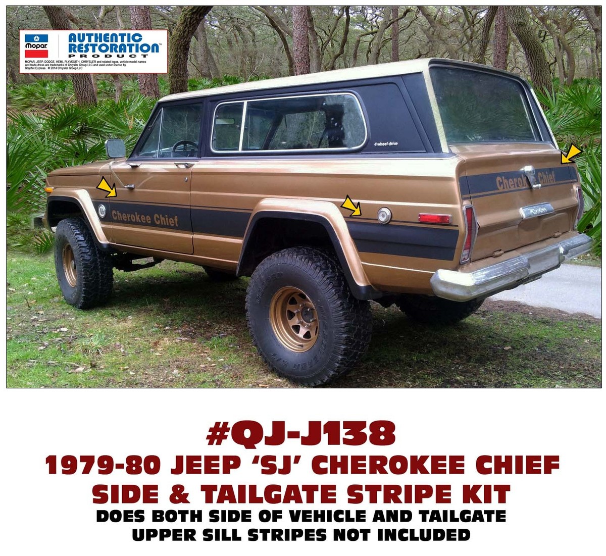 SP QJ-J138 1979 1980 JEEP CHEROKEE CHIEF SJ - SIDE SP QJ-J138 1979 1980 JEEP CHEROKEE CHIEF SJ - SIDE