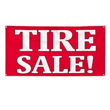 Vinyl Banner Multiple Sizes Tire Sale! Outdoor Advertising Printing A Business