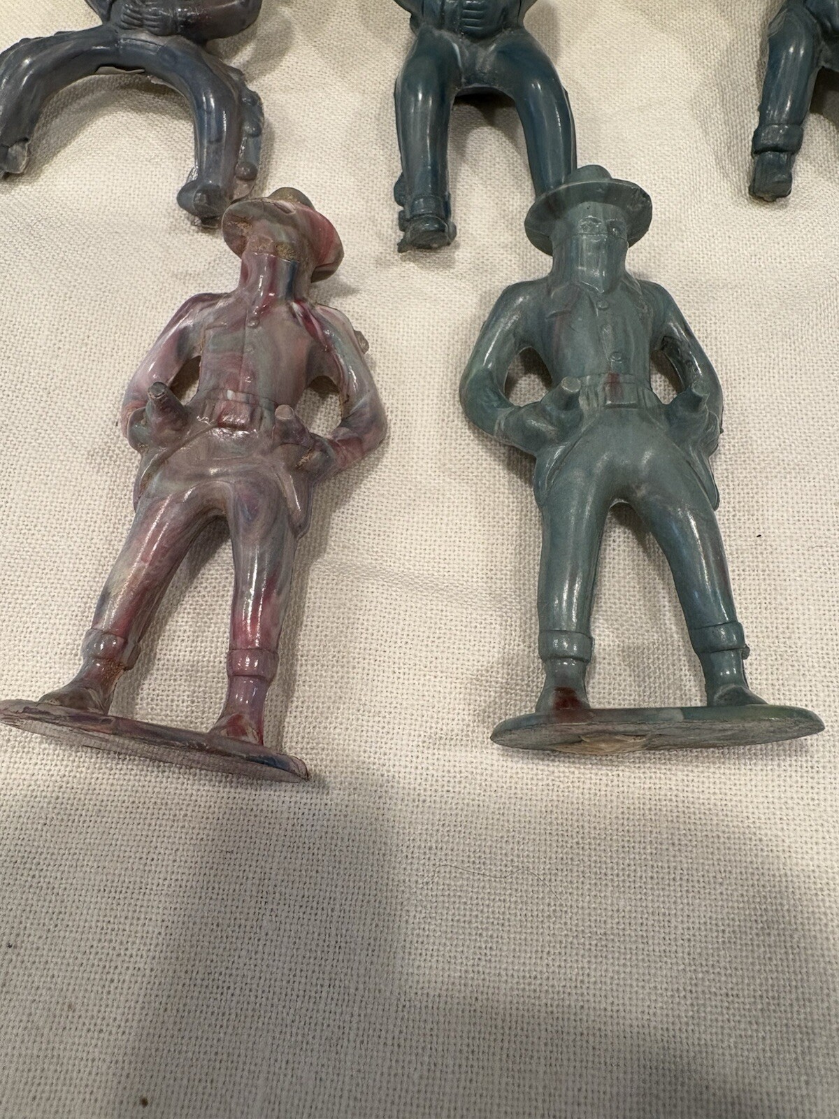 VINTAGE 1950’s REL PLASCO  TOY COWBOYS Cowgirl   Lot of  7 -clean