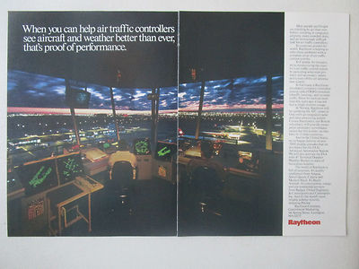 10/1991 PUB RAYTHEON AIR TRAFFIC CONTROLS DISPLAY ELEKTRONIK ORIGINAL ANZEIGE