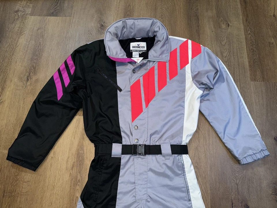 Obermeyer Rocket Ski Suit Mens One Piece Snowsuit Retro Snow Bib Vintage Small - Image 4 of 4