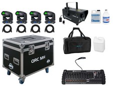 4 American DJ FOCUS SPOT 5Z LED DMX Moving Head Spot Lights Case Control Fogger