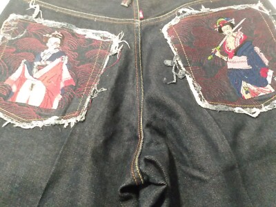 Red monkey RMC by Martin ksohoh naked nude geisha jean shorts size 36