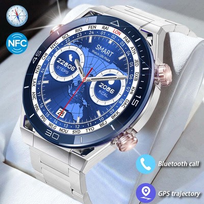 Ultimate Smart Watch Men Bluetooth Call Compass NFC 100+ Sports GPS Tracker