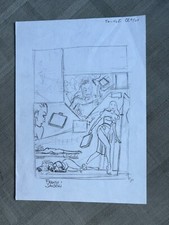 FRANCO SAUDELLI DESSIN ORIGINAL / ORIGINAL ART SIGNÉ 17 x 24 cm EN PARFAIT ÉTAT