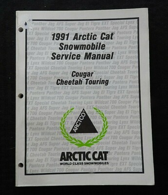 1991 ARCTIC CAT COUGAR CHEETAH TOURING Schneemobil Service Manuell 190 + Seiten