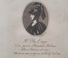 Ritratto Ortolani 1819: Il Re Enzo dei ptimi Rimatori Italiani