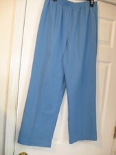Alfred Dunner Women's Pants Size 14 Blue Pull-On Elastic Waist