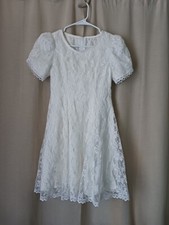 Vintage JESSICA MCCLINTOCK Lace Overlay Dress Girl's Size 12 Party Wedding