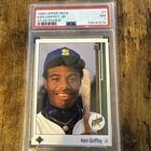 1989 UPPER DECK #1...KEN GRIFFEY JR...STAR ROOKIE...CENTERED...PSA 7 NM