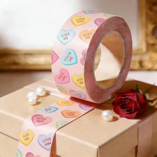 109 Yard Valentine'S Day Packing Tape Pink Conversation Heart Cute Decorative St