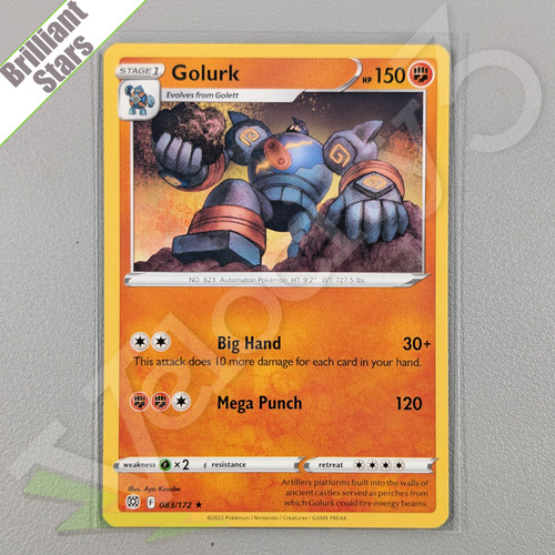 Pokemon TCG Card - Golurk 83/172 Rare | Brilliant Stars (2022)