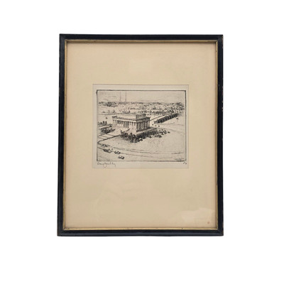 Dano Jackley Framed 1900-1967 #56 Lincoln Memorial Signed Artist Proof Framed