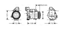 AVA QUALITY COOLING MSAK075 Kompressor, Klimaanlage für MERCEDES-BENZ