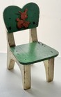 Vintage Dolls’ Painted Wood Table + 2 Chairs (not dollhouse size) for Tea Party — photo 3
