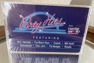 CASEY KASEM S Top 40  Party Hits  Audio Compilation Cassette NEW SEALED VINTAGE!