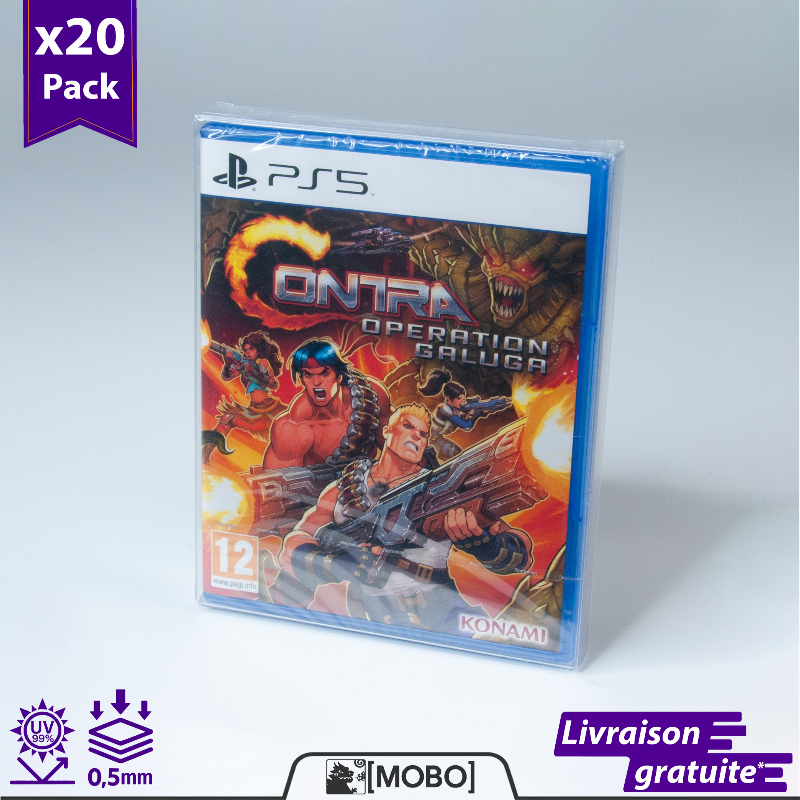 Étui de Protection Premium 0.5 mm pour Jeu PS5 Sony Format Crystal 20 Pièces