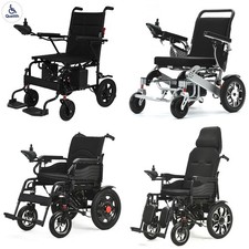 Quelith Foldable Electric Wheelchair Intelligent Power Wheelchairs Free Shipping