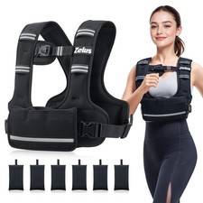 ZELUS Weighted Vest for Women Men, 4-10lb/11-20lb/20-32lb Curve-Fit Ergonomic...