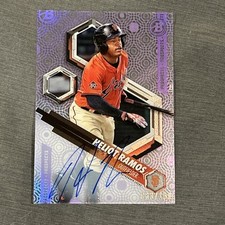 2018 Bowman High Tek Heliot Ramos Purple Diffractor Auto /150 Giants
