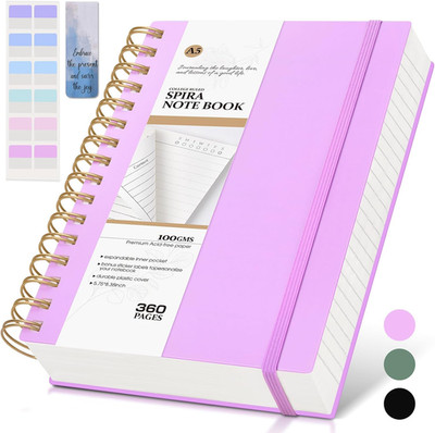 Spiral Notebook Journal ,360 Pages College Ruled Notebooks,Lined Thick Journals 