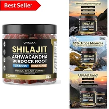 Shilajit Gummies – 105+ Trace Minerals for Energy & Immune Support – 60ct
