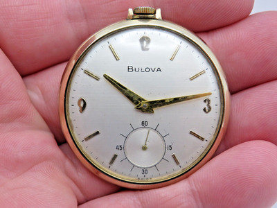 Vintage Bulova Buckingham 16AB art deco mens pocket watch for repair