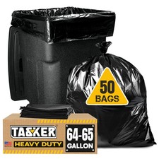 65 Gallon Trash Bags Heavy Duty | 50 Count wi...
