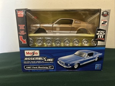 Maisto 1967 Ford Mustang GT Assembly Line Die Cast Metal Model Kit